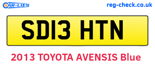 SD13HTN are the vehicle registration plates.