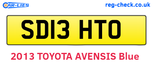 SD13HTO are the vehicle registration plates.