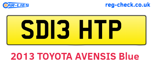 SD13HTP are the vehicle registration plates.