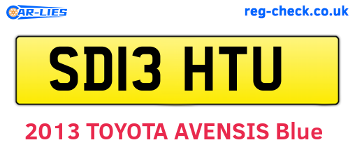 SD13HTU are the vehicle registration plates.