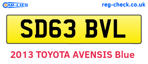 SD63BVL are the vehicle registration plates.