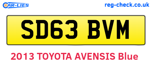 SD63BVM are the vehicle registration plates.