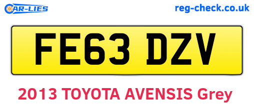 FE63DZV are the vehicle registration plates.