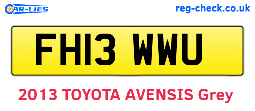 FH13WWU are the vehicle registration plates.
