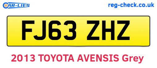 FJ63ZHZ are the vehicle registration plates.
