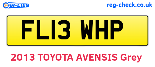 FL13WHP are the vehicle registration plates.