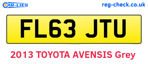 FL63JTU are the vehicle registration plates.