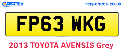 FP63WKG are the vehicle registration plates.