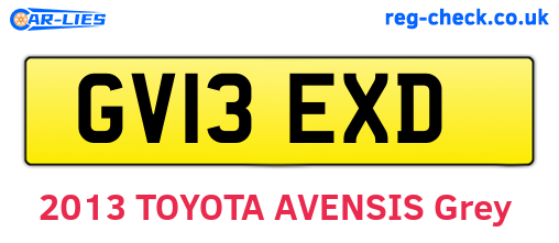 GV13EXD are the vehicle registration plates.