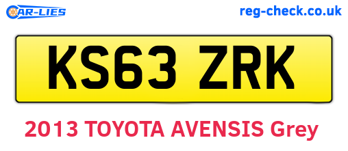 KS63ZRK are the vehicle registration plates.