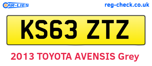 KS63ZTZ are the vehicle registration plates.