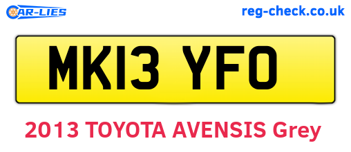 MK13YFO are the vehicle registration plates.