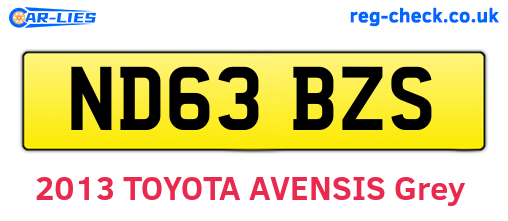 ND63BZS are the vehicle registration plates.