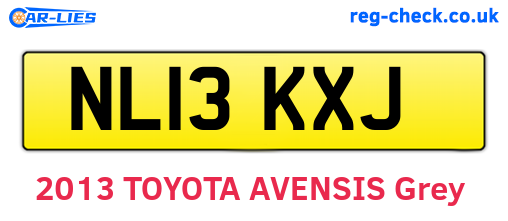 NL13KXJ are the vehicle registration plates.