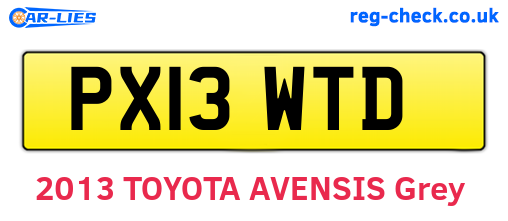 PX13WTD are the vehicle registration plates.