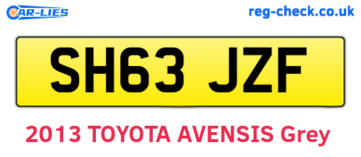 SH63JZF are the vehicle registration plates.
