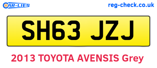 SH63JZJ are the vehicle registration plates.