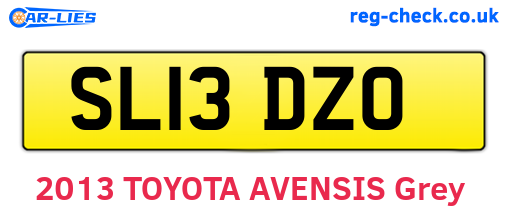 SL13DZO are the vehicle registration plates.