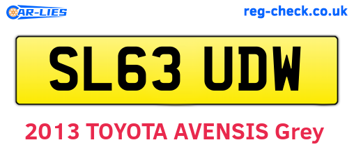 SL63UDW are the vehicle registration plates.