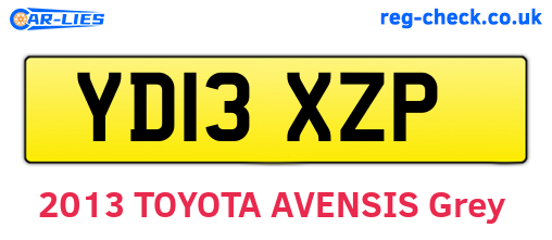 YD13XZP are the vehicle registration plates.