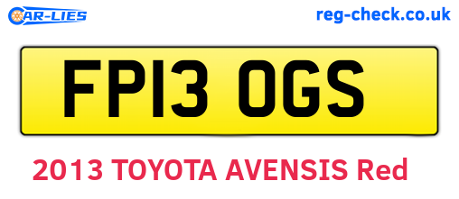 FP13OGS are the vehicle registration plates.