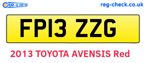 FP13ZZG are the vehicle registration plates.