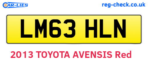 LM63HLN are the vehicle registration plates.