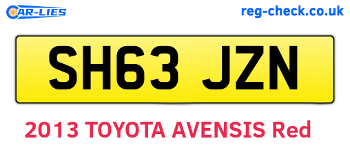 SH63JZN are the vehicle registration plates.