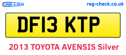DF13KTP are the vehicle registration plates.