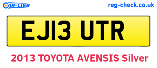 EJ13UTR are the vehicle registration plates.