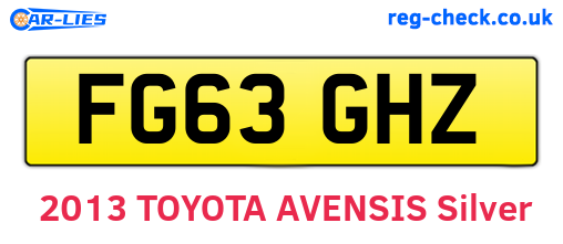 FG63GHZ are the vehicle registration plates.