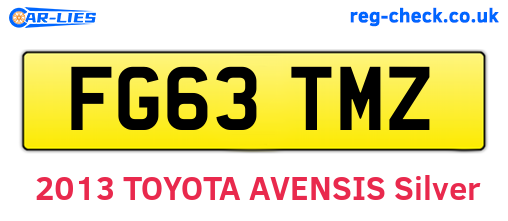 FG63TMZ are the vehicle registration plates.