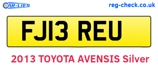FJ13REU are the vehicle registration plates.