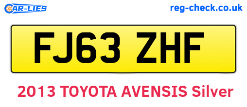 FJ63ZHF are the vehicle registration plates.