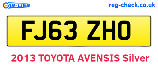 FJ63ZHO are the vehicle registration plates.