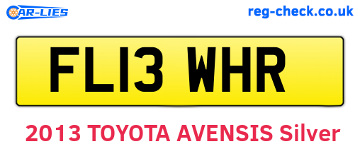 FL13WHR are the vehicle registration plates.