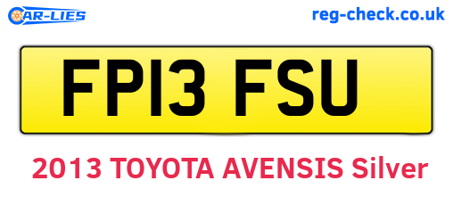FP13FSU are the vehicle registration plates.