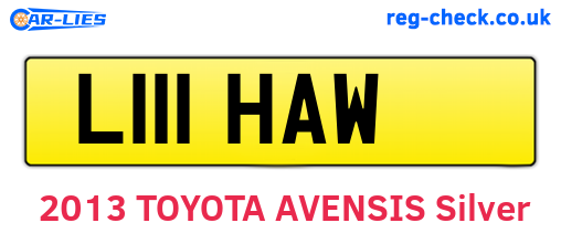 L111HAW are the vehicle registration plates.