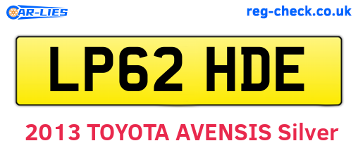 LP62HDE are the vehicle registration plates.