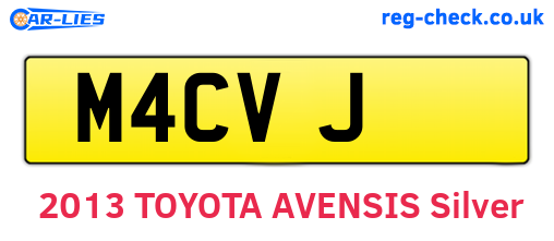 M4CVJ are the vehicle registration plates.