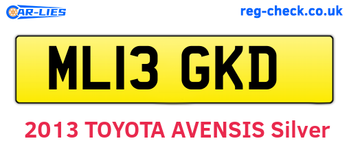 ML13GKD are the vehicle registration plates.