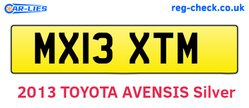 MX13XTM are the vehicle registration plates.