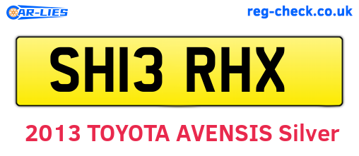 SH13RHX are the vehicle registration plates.