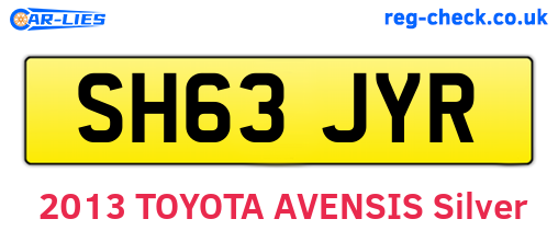 SH63JYR are the vehicle registration plates.