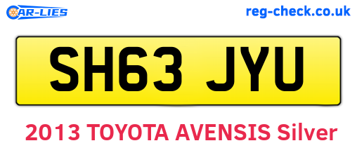 SH63JYU are the vehicle registration plates.