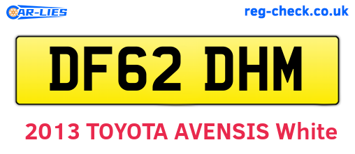 DF62DHM are the vehicle registration plates.