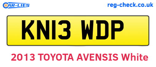 KN13WDP are the vehicle registration plates.