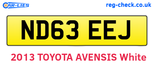 ND63EEJ are the vehicle registration plates.