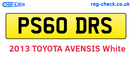 PS60DRS are the vehicle registration plates.