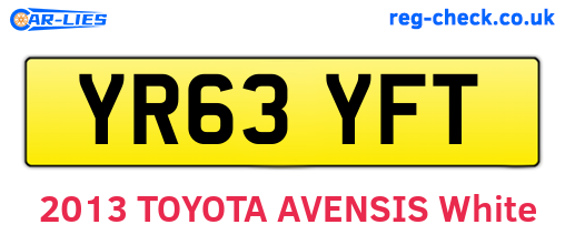 YR63YFT are the vehicle registration plates.